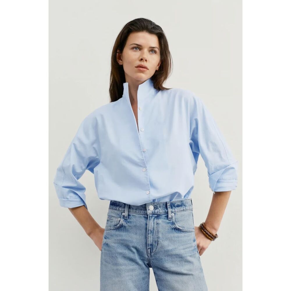 AYR The Tate Button Down Shirt Blue Oxford Women’s Size Small | New With Tags